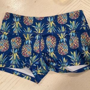 Feed me fight me pineapple shorts
